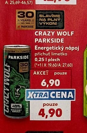 Crazy Wolf Parkside Energetický nápoj - Kaufland aktualniletaky.eu