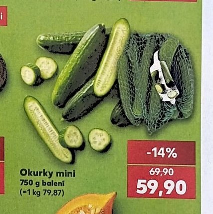 Okurky mini - Kaufland aktualniletaky.eu