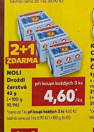 NOLI Droždí čerstvé - Kaufland aktualniletaky.eu