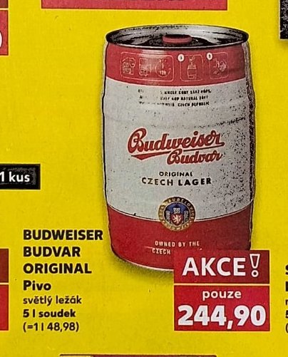BUDWEISER BUDVAR ORIGINAL 5 l soudek - Kaufland aktualniletaky.eu