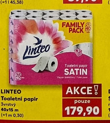 LINTEO Toaletní papír 40 ks - Kaufland aktualniletaky.eu