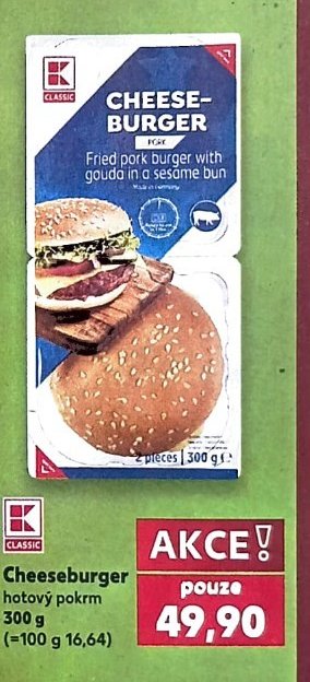 Cheeseburger hotový pokrm - Kaufland aktualniletaky.eu