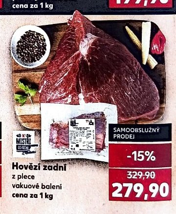 Hovězí zadní z plece vakuové balení - Kaufland aktualniletaky.eu