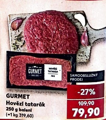 GURMET Hovězí tatarák - Kaufland aktualniletaky.eu