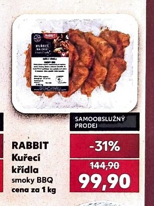 Rabbit kuřecí křídla smoky BBQ - Kaufland aktualniletaky.eu