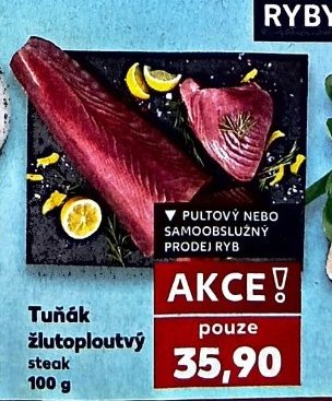 Tuňák žlutoploutvý steak - Kaufland aktualniletaky.eu