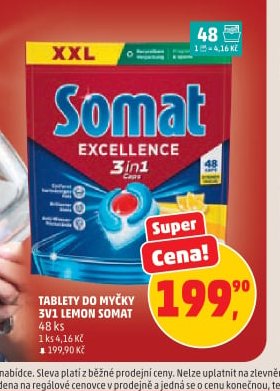Tablety do myčky 3v1 Lemon Somat - Penny Market aktualniletaky.eu