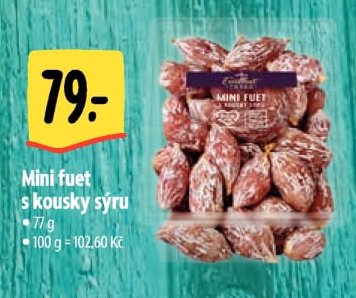 Mini fuet s kousky sýru - Albert aktualniletaky.eu