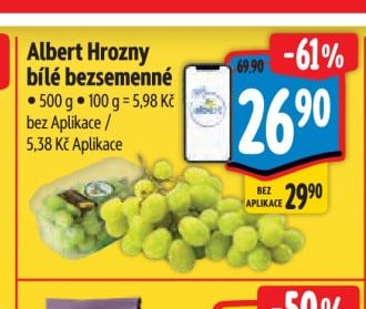 Albert Hrozny bílé bezsemenné