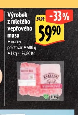 Výrobek z mletého vepřového masa