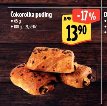 Čokorolka puding