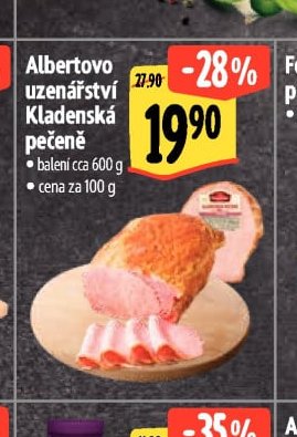 Albertovo uzenářství Kladenská pečeně - Albert aktualniletaky.eu