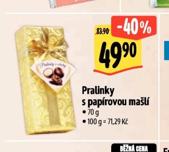 Pralinky s papírovou mašlí