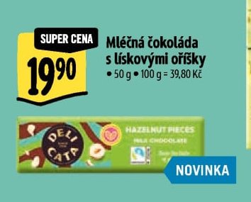Mléčná čokoláda s lískovými oříšky