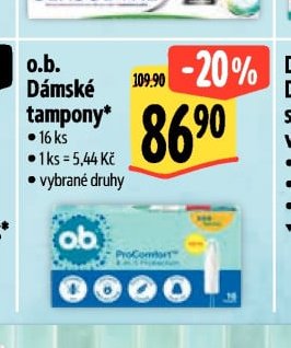 o.b. Dámské tampony