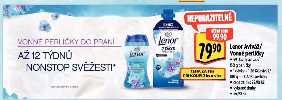 Lenor Aviváž/Vonné perličky