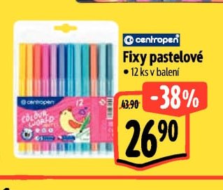 Centropen Fixy pastelové