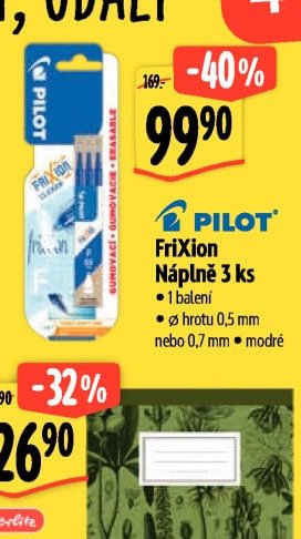 Pilot FriXion Náplně 3 ks
