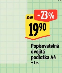 Popisovatelná dvojitá podložka A4