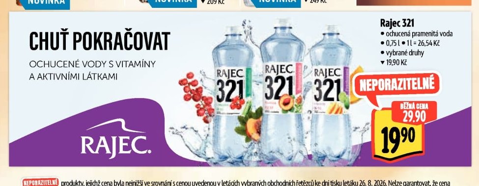 Rajec 321 ochucená pramenitá voda