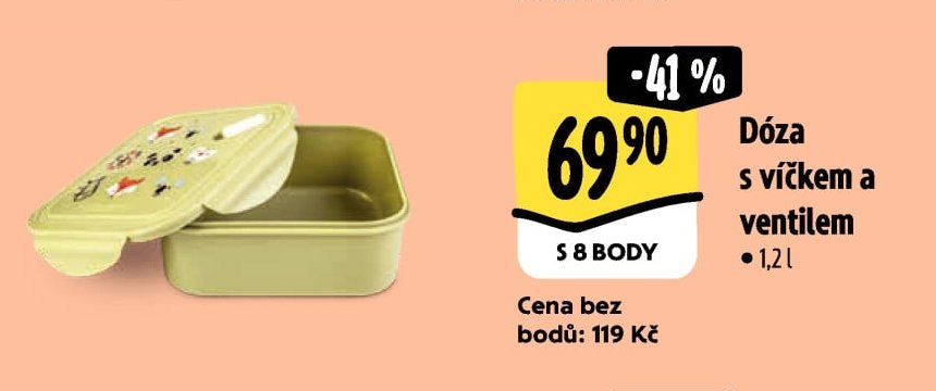 Dóza s víčkem a ventilem