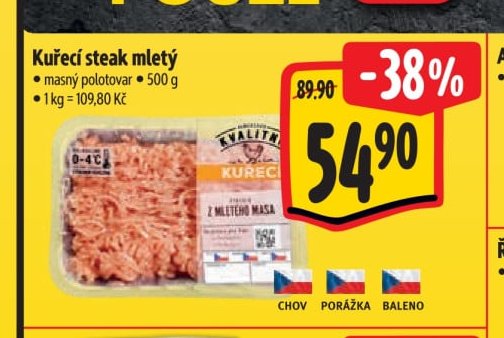 Kuřecí steak mletý