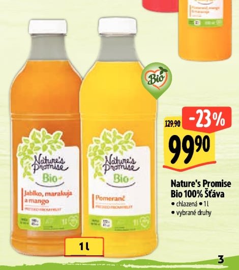 Nature's Promise Bio 100% Šťáva - Albert aktualniletaky.eu