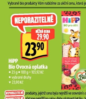 HIPP Bio Ovocná oplatka - Albert aktualniletaky.eu