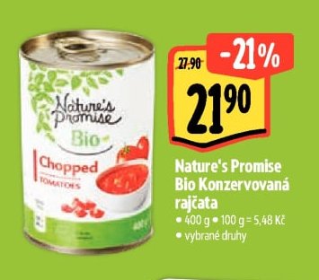 Nature's Promise Bio Konzervovaná rajčata - Albert aktualniletaky.eu