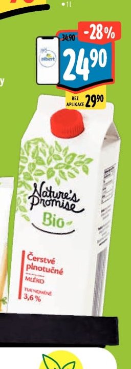 Nature's Promise Bio Mléko čerstvé 3,6% - Albert aktualniletaky.eu