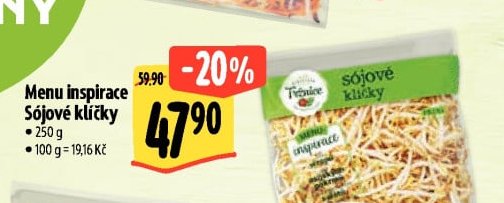 Menu inspirace Sójové klíčky - Albert aktualniletaky.eu