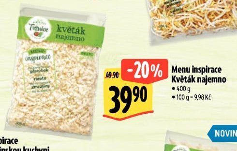 Menu inspirace Květák najemno - Albert aktualniletaky.eu