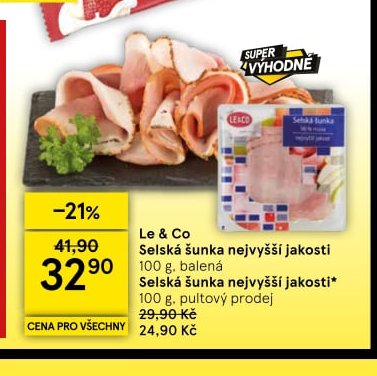 Le & Co Selská šunka - Tesco aktualniletaky.eu