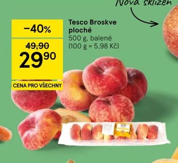 Tesco Broskve ploché - Tesco aktualniletaky.eu