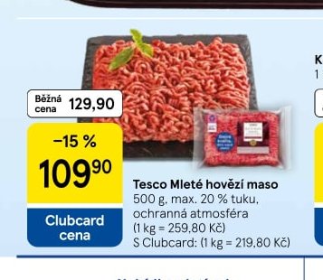 Tesco Mleté hovězí maso - Tesco aktualniletaky.eu