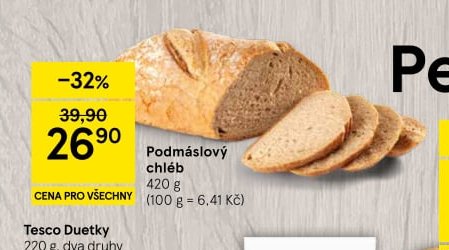 Podmáslový chléb 420 g - Tesco aktualniletaky.eu