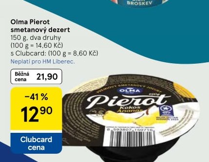 Olma Pierot smetanový dezert - Tesco aktualniletaky.eu