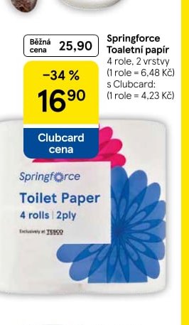 Springforce Toaletní papír - Tesco aktualniletaky.eu