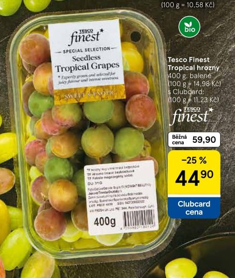 Tesco Finest Tropical grapes 400 g - Tesco aktualniletaky.eu