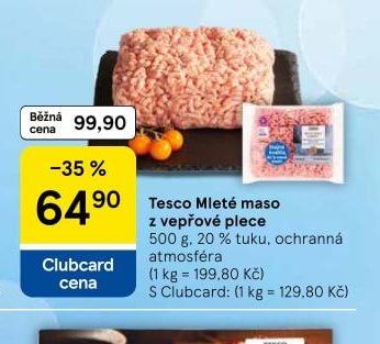 Tesco Mleté maso z vepřové plece - Tesco aktualniletaky.eu
