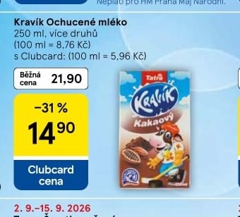 Kravík Ochucené mléko - Tesco aktualniletaky.eu