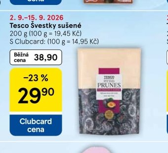 Tesco Švestky sušené - Tesco aktualniletaky.eu