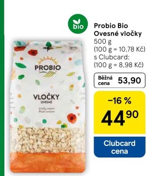 Probio Bio Ovesné vločky - Tesco aktualniletaky.eu