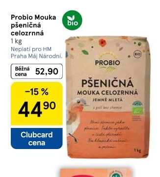 Probio Mouka pšeničná celozrnná - Tesco aktualniletaky.eu