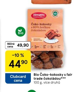 Zemanka Čoko-kokosky s fair trade čokoládou - Tesco aktualniletaky.eu