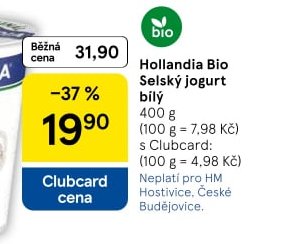 Hollandia Bio Selský jogurt bílý - Tesco aktualniletaky.eu
