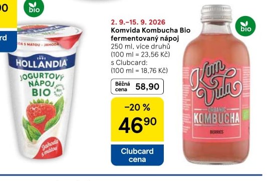 Komvida Kombucha Bio fermentovaný nápoj - Tesco aktualniletaky.eu