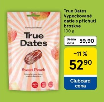 True Dates Vypeckované datle s příchutí broskve - Tesco aktualniletaky.eu