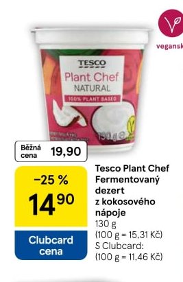 Tesco Plant Chef Fermentovaný dezert - Tesco aktualniletaky.eu