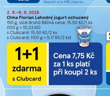 Olma Florian Lahodný jogurt ochucený - Tesco aktualniletaky.eu